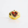 Heart Ring | Gold Cherry - Rawdial