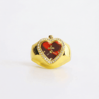 Heart Ring | Gold Cherry - Rawdial