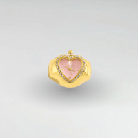 Heart Ring | Gold Pink - Rawdial